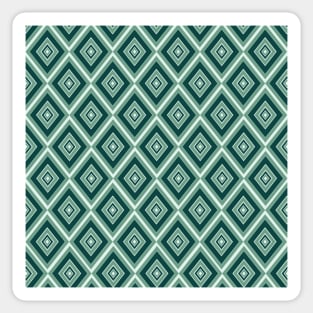 Dark green and greyish green diamond motif pattern Sticker